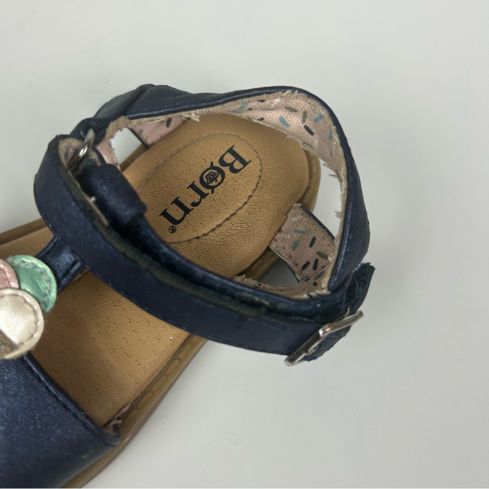 Born Sprinkles navy blue T sandal with ice cream cone toddler size 6 - Picture 10 of 16